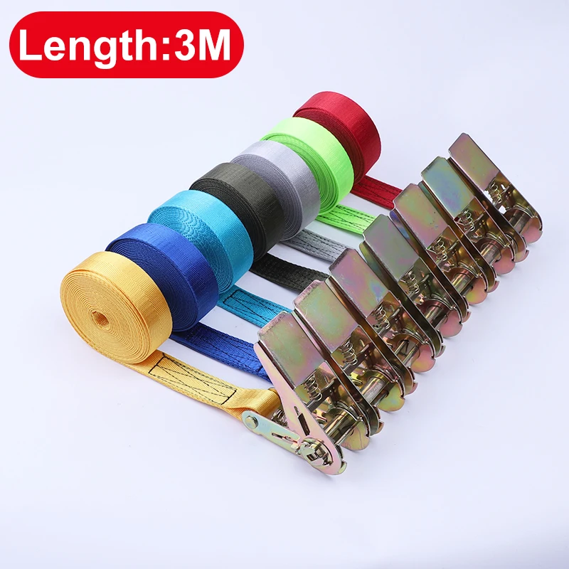 

3M Car Tension Rope Motorcycle Bike Lashing Rope Cargo Strap Tension Rope Tie Down Strap Strong Ratchet Belt for Luggage Bag
