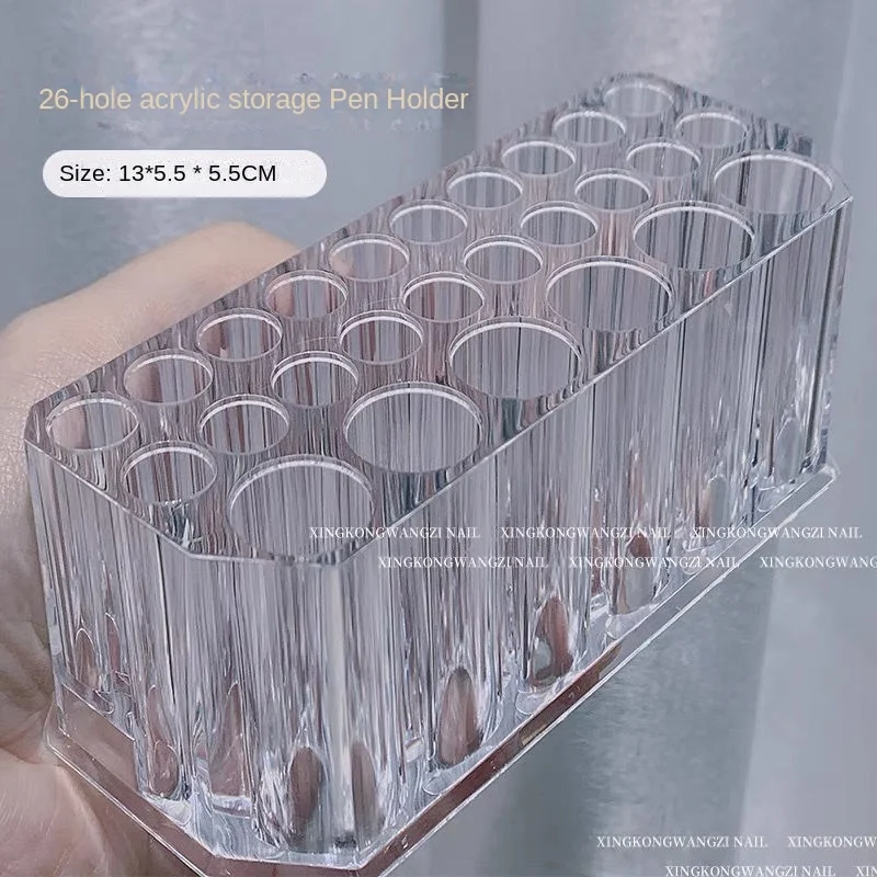 Transparent Acrylic Nail Painting Pencils Holder 26 Slots Nail Display Stand Organizer Manicure Brushes Shelf Storage Box
Transparent Acrylic Nail Painting Pencils Holder 26 Slots Nail Display Stand Organizer Manicure Brushes Shelf Storage Box