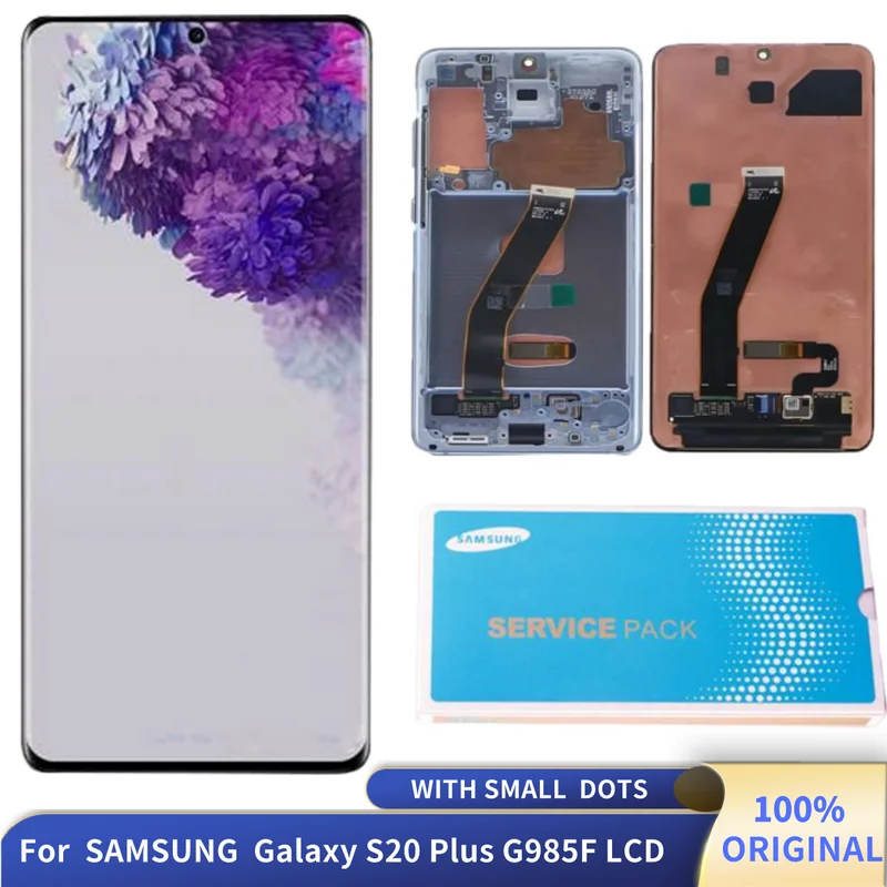 Original AMOLED LCD For Samsung S20 Plus G985F G986 Touch Screen Digitizer Galaxy S20 Plus LCD Display Service Parts with Dots
Original AMOLED LCD For Samsung S20 Plus G985F G986 Touch Screen Digitizer Galaxy S20 Plus LCD Display Service Parts with Dots
