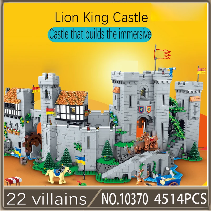 4514 PCS Lion King's Castle Building Blocks Compatible 10305 85666 Bricks Education Kids Christmas Gifts Toys Memorial 90 years
4514 PCS Lion King's Castle Building Blocks Compatible 10305 85666 Bricks Education Kids Christmas Gifts Toys Memorial 90 years