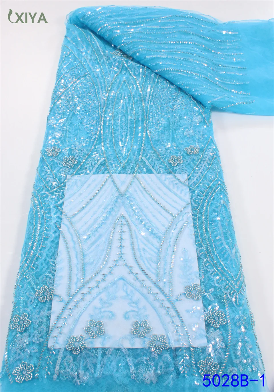 XIYA LACE African Tulle Lace Fabric High Quality Beaded Lace Fabric Embroidery Nigerian French Mesh Lace for Wedding APW5028B
XIYA LACE African Tulle Lace Fabric High Quality Beaded Lace Fabric Embroidery Nigerian French Mesh Lace for Wedding APW5028B