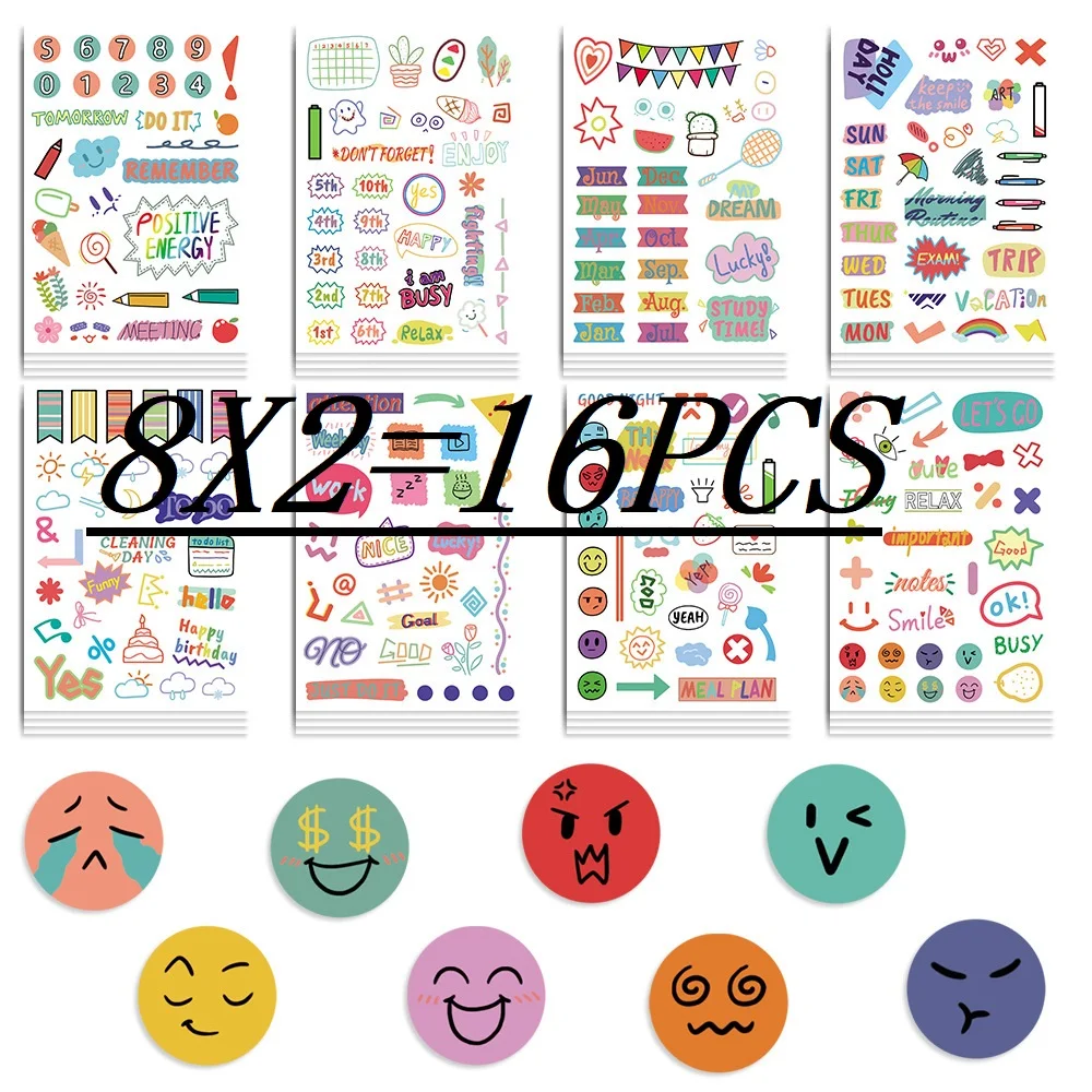 16 Шт. Ручной Работы, Мультяшные, Декоративные Наклейки Для Канцелярских Товаров, Для Планеров, Блокнотов, Для DIY-коллажей
16 Шт. Ручной Работы, Мультяшные, Декоративные Наклейки Для Канцелярских Товаров, Для Планеров, Блокнотов, Для DIY-коллажей