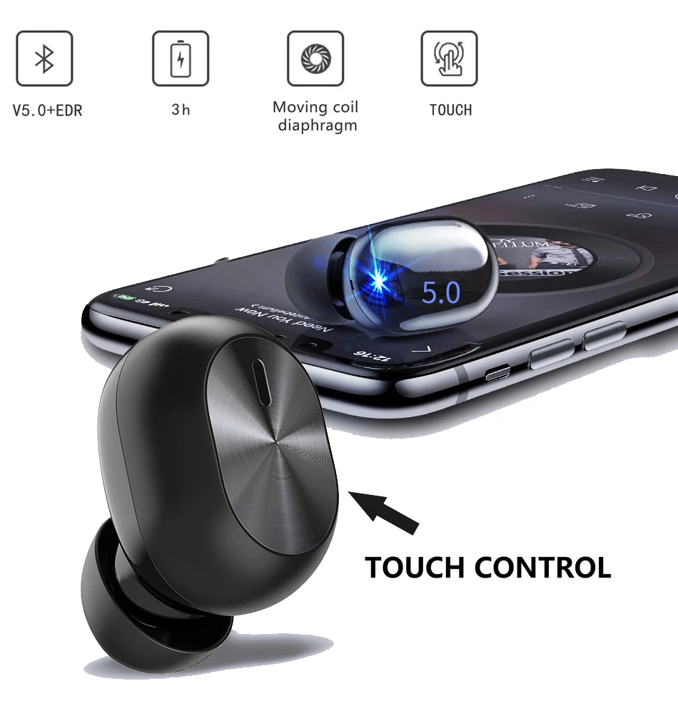 Mini Earphone Bluetooth -compatible Wireless Bluetooth 5.0 Headphones Handsfree Stereo Earbuds Sport Gaming Headset For iPhone
Mini Earphone Bluetooth -compatible Wireless Bluetooth 5.0 Headphones Handsfree Stereo Earbuds Sport Gaming Headset For iPhone