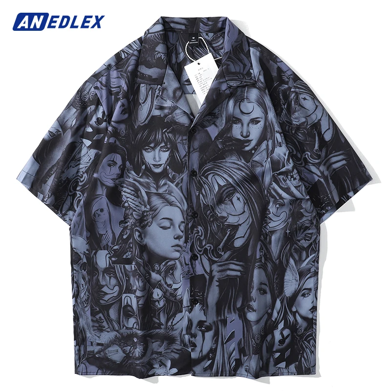 2022 Summer Hawaiian Beach Shirts Japanese Cartoon Anime Girl Button Down Shirt Hip Hop Street Men Harajuku Short Sleeve Shirts
2022 Summer Hawaiian Beach Shirts Japanese Cartoon Anime Girl Button Down Shirt Hip Hop Street Men Harajuku Short Sleeve Shirts