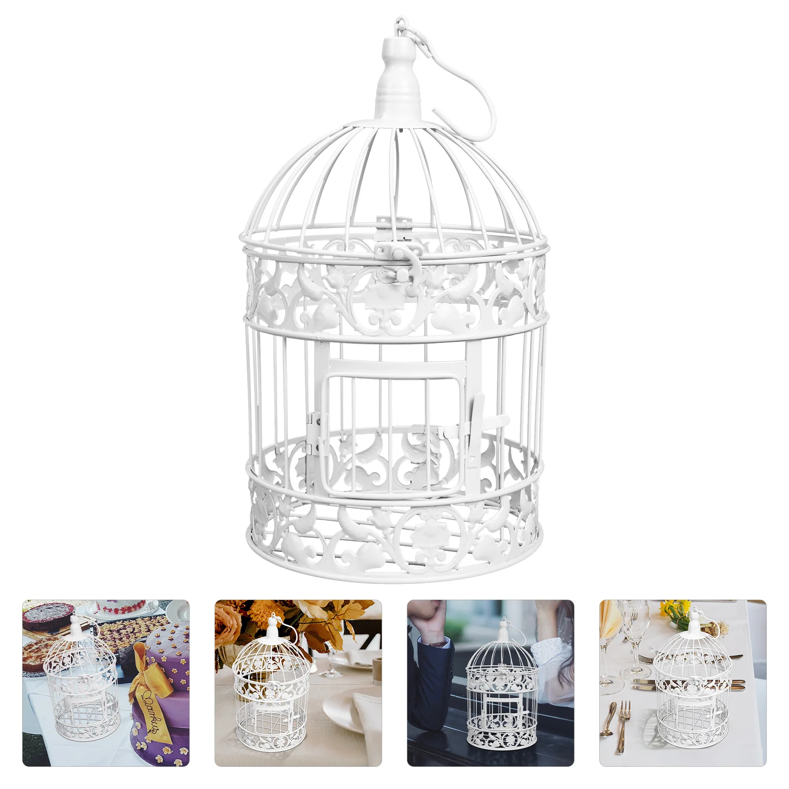 

Big Bird Cage Home Accents Decor Wedding Party Iron Craft Adorn Showcase Birdcage Ornament Decorative Wrought Decoration