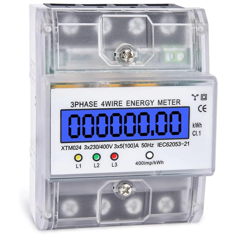 1 Piece DTM024 3 Phase Power Meter Digital LCD Display Energy Meter Electric Kilowatt Hour Meter 220/380V 5-100A
1 Piece DTM024 3 Phase Power Meter Digital LCD Display Energy Meter Electric Kilowatt Hour Meter 220/380V 5-100A