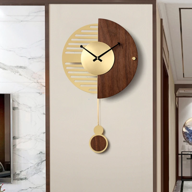 Walnut Wall Wall Clock Light Luxury Living Room Fashion Clock Home Modern New Chinese Simple Clock Wall Table
Walnut Wall Wall Clock Light Luxury Living Room Fashion Clock Home Modern New Chinese Simple Clock Wall Table
