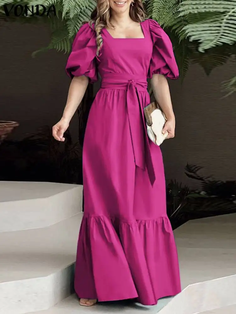 VONDA Elegant Shirt Dress 2023 Summer Ruffled Maxi Sundress Women Bohemian Square Collar Short Sleeve Vestido Casual Maxi Robe
VONDA Elegant Shirt Dress 2023 Summer Ruffled Maxi Sundress Women Bohemian Square Collar Short Sleeve Vestido Casual Maxi Robe