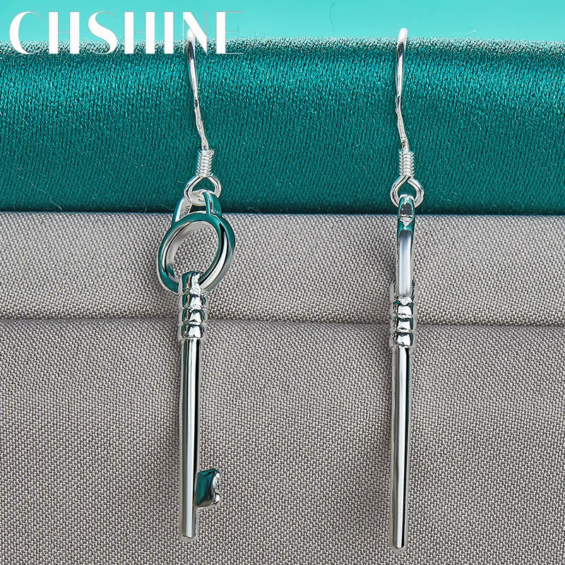 CHSHINE 925 Sterling Silver Round Key A Pair of Earrings Eardrop for Women Ladies Banquet Party Fashion Jewelry
CHSHINE 925 Sterling Silver Round Key A Pair of Earrings Eardrop for Women Ladies Banquet Party Fashion Jewelry
