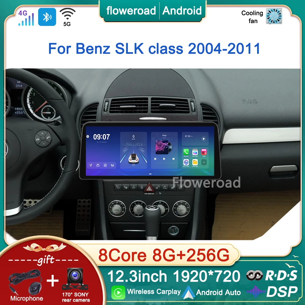 12.3inch Android For Mercedes Benz SLK class SLK200 SLK280 SLK300 2004 - 2011 Car Radio Multimedia Player GPS Navigation Carplay
12.3inch Android For Mercedes Benz SLK class SLK200 SLK280 SLK300 2004 - 2011 Car Radio Multimedia Player GPS Navigation Carplay