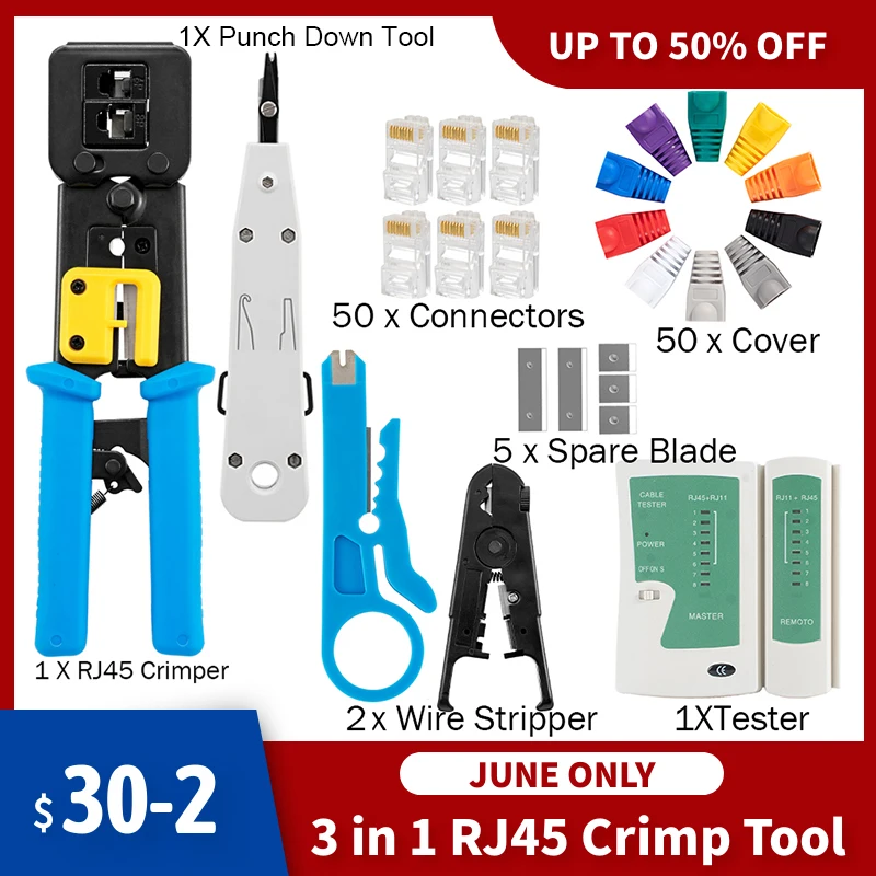 RJ45 Cable Crimper RG45 Network Tools Pliers RJ12 Cat5 Cat6 8P 6P RJ45 Stripper Pressing Clamp Tongs Clip Multifunction
RJ45 Cable Crimper RG45 Network Tools Pliers RJ12 Cat5 Cat6 8P 6P RJ45 Stripper Pressing Clamp Tongs Clip Multifunction