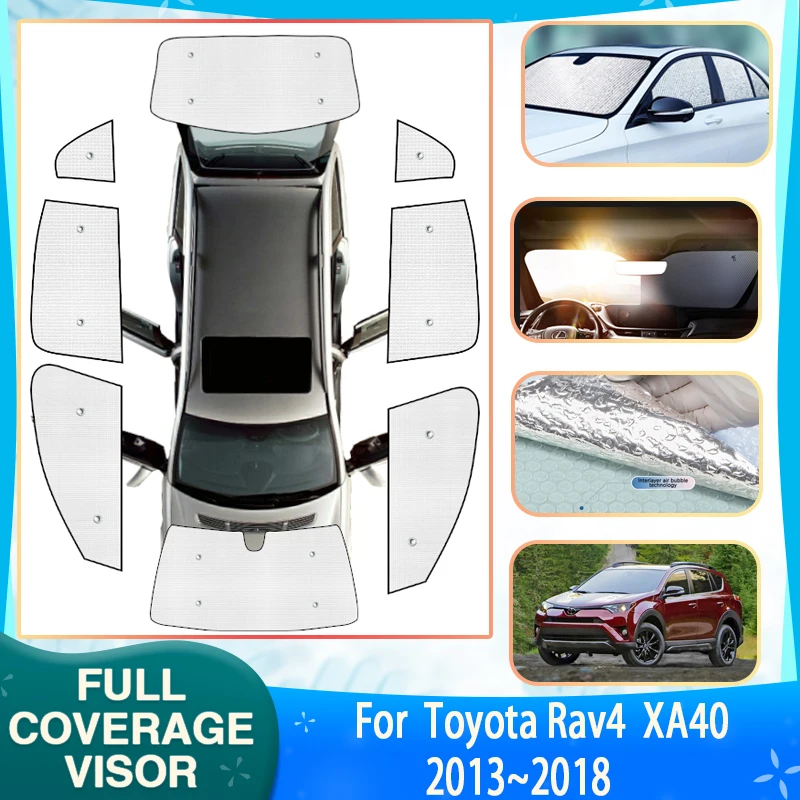 

Anti-UV Car Window Shading For Toyota Rav4 XA40 2013~2018 2015 Car Sun Protection Sunscreen Window Sunshades Covers Accessories