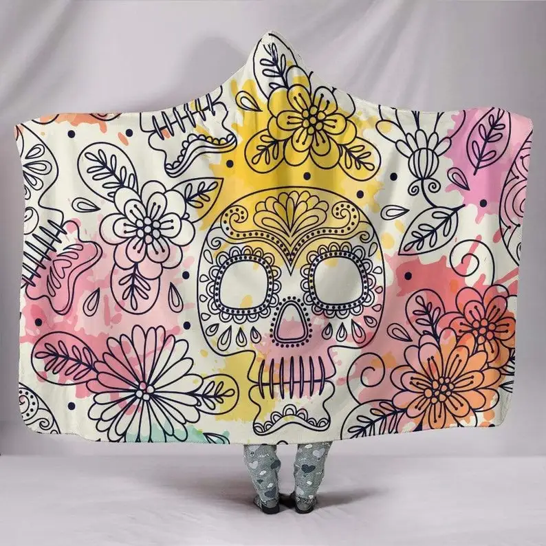 Paster Sugar Skull, Hooded Blanket, With Hood, Festival, Floral, Vegan Blanket, Spiritual, Plush Sherpa Fleece, Outdoor Blanket
Paster Sugar Skull, Hooded Blanket, With Hood, Festival, Floral, Vegan Blanket, Spiritual, Plush Sherpa Fleece, Outdoor Blanket