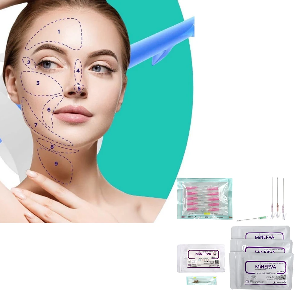 40pcs Korea Minerva pcl thread facial pdo threads arm lift series thread a needle mono 29G60mm Disposable
40pcs Korea Minerva pcl thread facial pdo threads arm lift series thread a needle mono 29G60mm Disposable