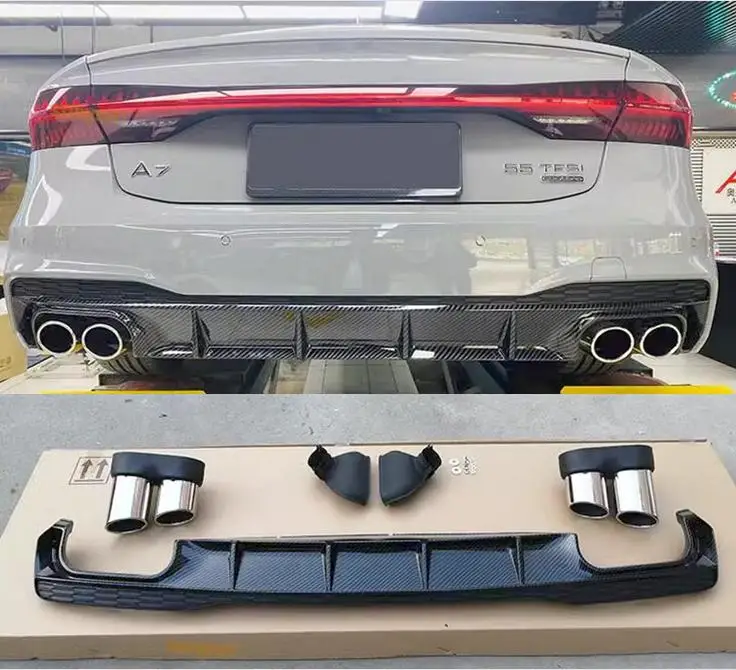 Rear Bumper Diffuser & Exhaust Tips For Audi A7 S7 SLINE 2019 2020 2021 2022 2023 Trunk Door Lip Spoiler ABS Carbon Fiber
Rear Bumper Diffuser & Exhaust Tips For Audi A7 S7 SLINE 2019 2020 2021 2022 2023 Trunk Door Lip Spoiler ABS Carbon Fiber