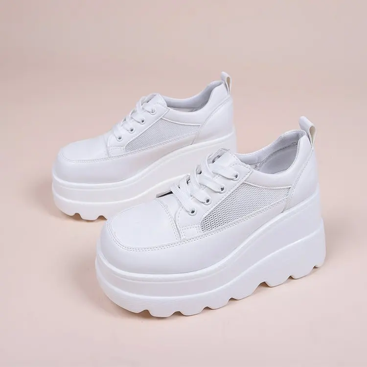 Women's Casual Shoes 2022 New Lace Mesh Wedge Heel Le Fu Large Size Round Cross Tie Single Shoes Sneakers Women White Shoes
Women's Casual Shoes 2022 New Lace Mesh Wedge Heel Le Fu Large Size Round Cross Tie Single Shoes Sneakers Women White Shoes