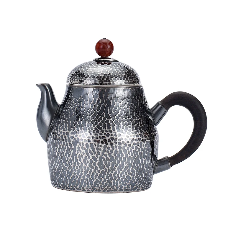 Teapot sterling silver 999 handmade hammer pattern to make old boiled teapot household tea ceremony small silver pot 160ml
Teapot sterling silver 999 handmade hammer pattern to make old boiled teapot household tea ceremony small silver pot 160ml
