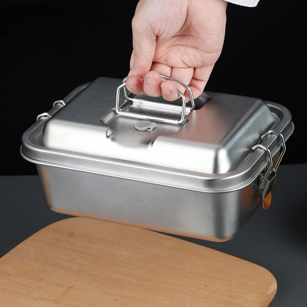 New Outdoor 304 Stainless Steel Lunch Box Prepare Vegetable Box Portable Portable Sealed Lunch Box Lunch Box
New Outdoor 304 Stainless Steel Lunch Box Prepare Vegetable Box Portable Portable Sealed Lunch Box Lunch Box