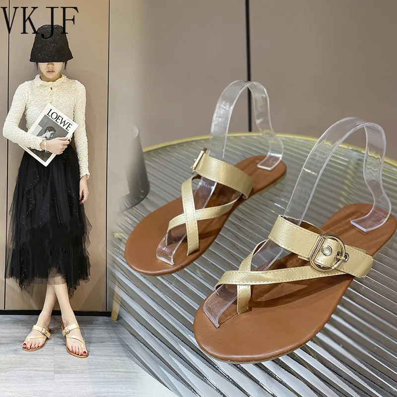 2022 Sandals cover-toe flat-bottomed slipper belt buckle European and American flat-bottomed women's sandals
2022 Sandals cover-toe flat-bottomed slipper belt buckle European and American flat-bottomed women's sandals