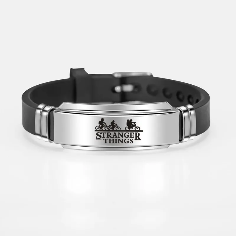 anime stainless steel Stranger Things bracelet for women men silicone Silicone strap bracelet jewelry accessories fans gift
anime stainless steel Stranger Things bracelet for women men silicone Silicone strap bracelet jewelry accessories fans gift