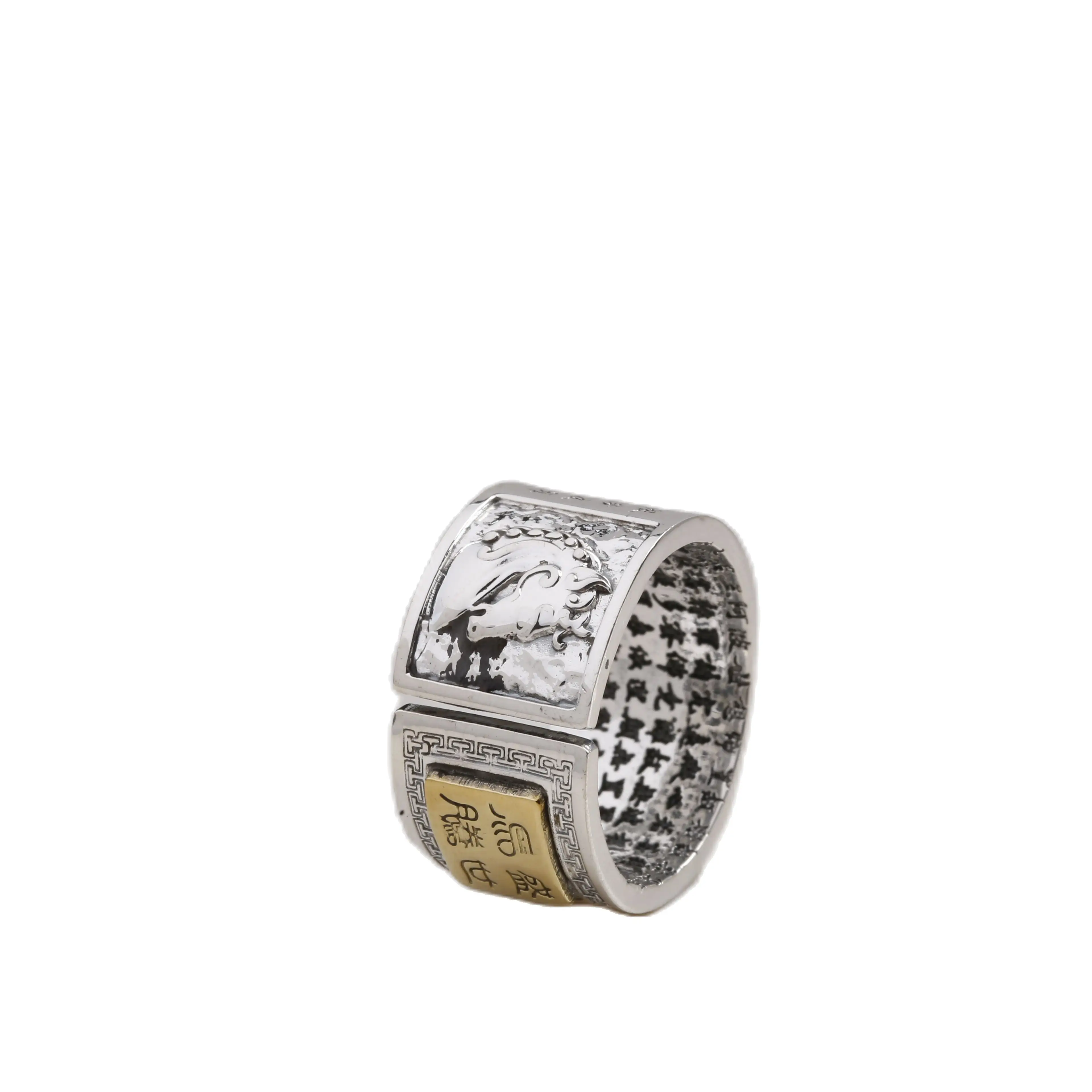 CYG 12 Zodiac Sterling Silver Rings For Men Women Gifts Adjustable Opening Chinese Style Carve Heart Sutra Free Shipping
CYG 12 Zodiac Sterling Silver Rings For Men Women Gifts Adjustable Opening Chinese Style Carve Heart Sutra Free Shipping