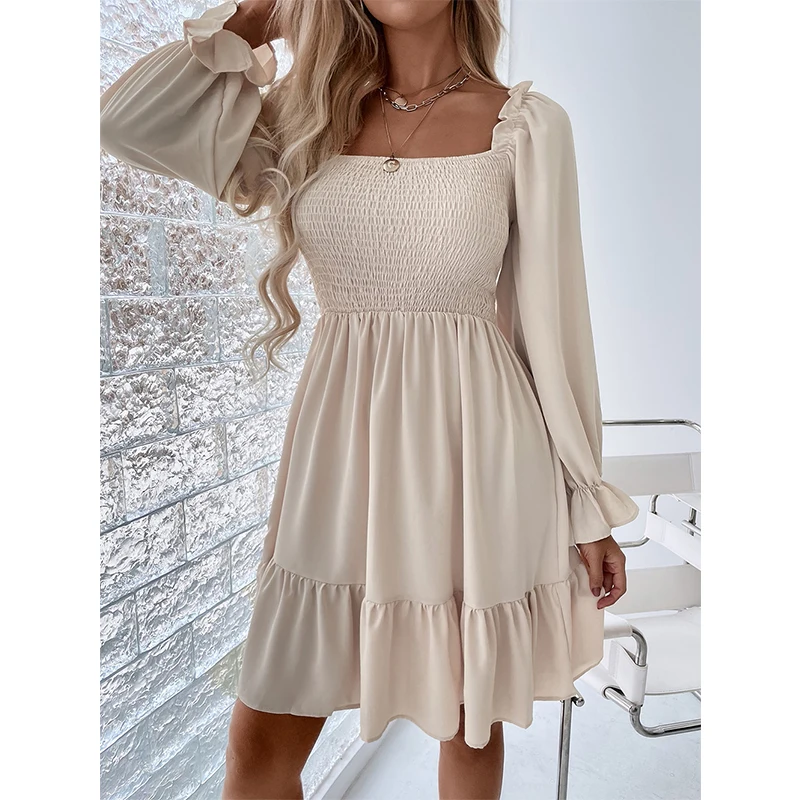 Beach Wine Red A-line Dress Vacation Mini Dresses Loose Elegant Womens Sweet Ladies Ruffles Evening Party Clubwear Dress Spring
Beach Wine Red A-line Dress Vacation Mini Dresses Loose Elegant Womens Sweet Ladies Ruffles Evening Party Clubwear Dress Spring