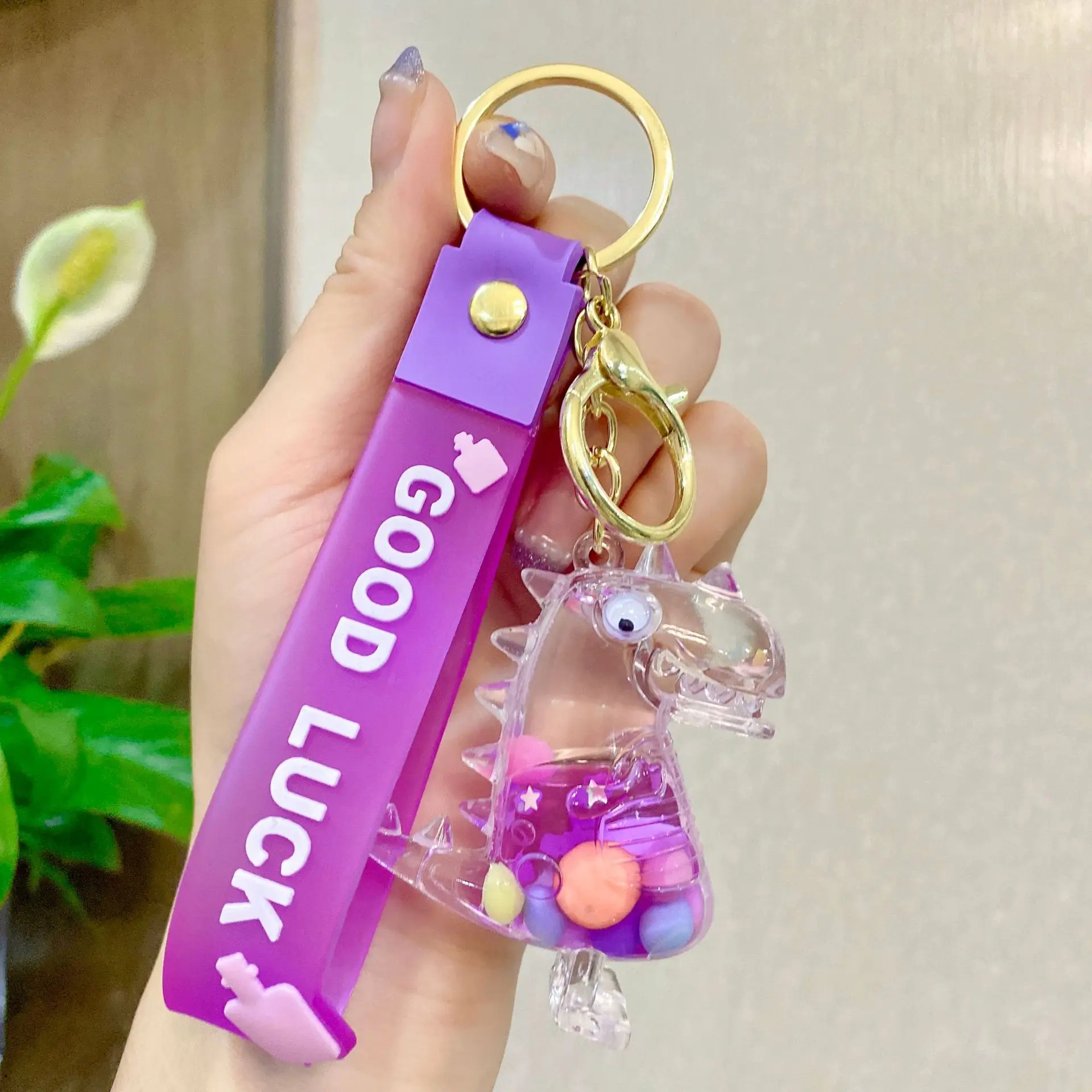 New Drift Bottle Quicksand Liquid Charm Cartoon Dinosaur Color Beads into the Oil Keychain Female Leather Bag Cell Phone Charm
New Drift Bottle Quicksand Liquid Charm Cartoon Dinosaur Color Beads into the Oil Keychain Female Leather Bag Cell Phone Charm