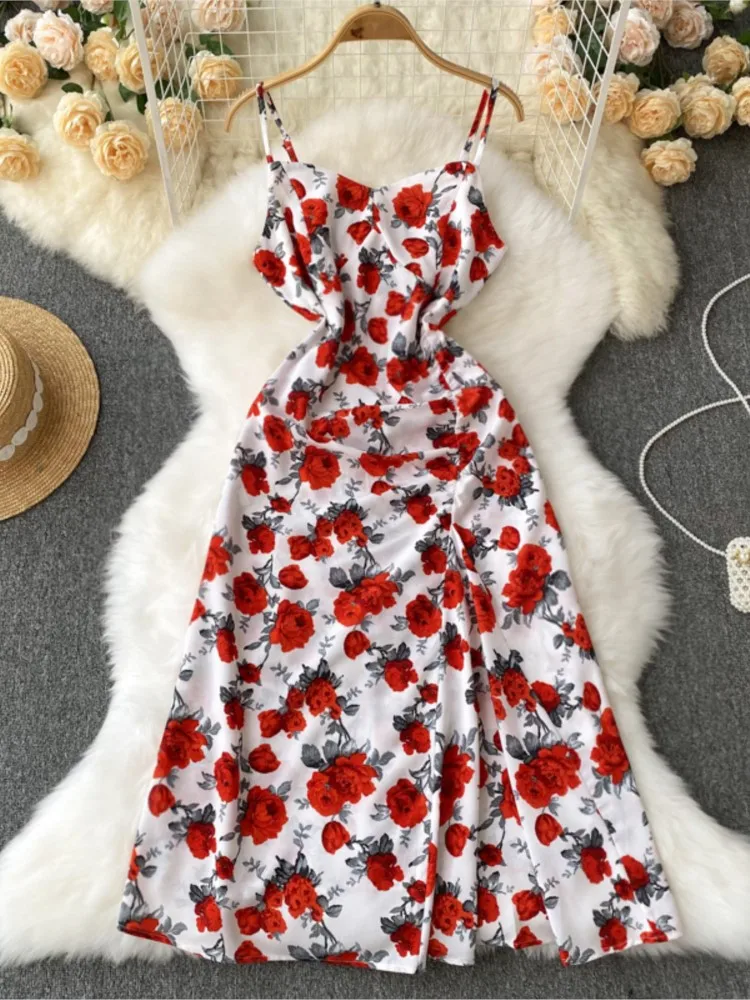 Women Backless Floral Midi Dress Summer 2022 Ruched Vacation Chiffon Ladies Beach A-Line Long Vestdios
Women Backless Floral Midi Dress Summer 2022 Ruched Vacation Chiffon Ladies Beach A-Line Long Vestdios