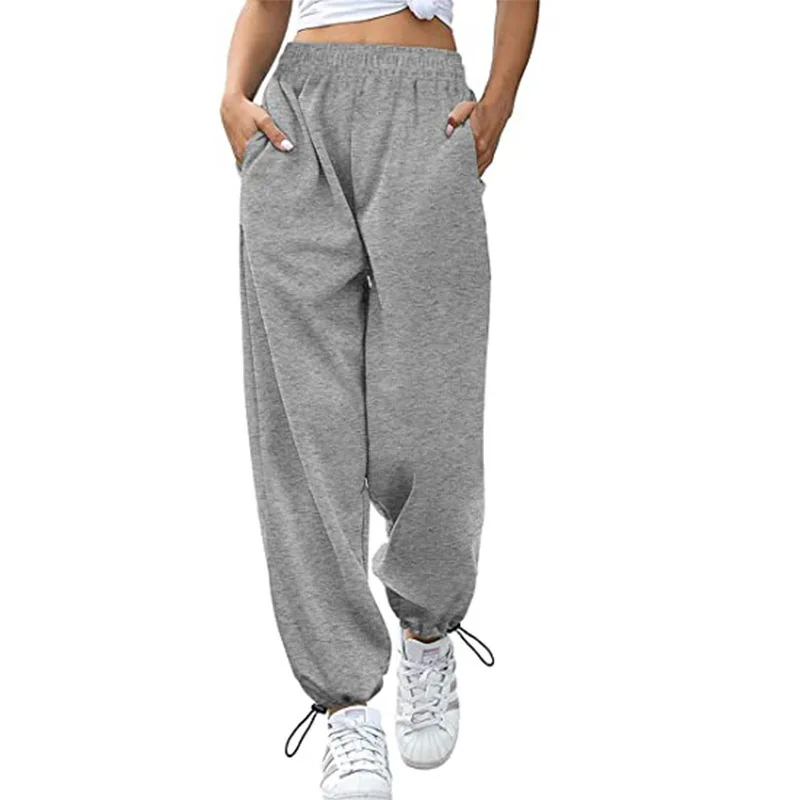 2022 New Spring Summer Women Wide Leg Pants Solid Casual Loose Pocket Black Gray Ladies Trousers Fashion Streetwear Sport Pants
2022 New Spring Summer Women Wide Leg Pants Solid Casual Loose Pocket Black Gray Ladies Trousers Fashion Streetwear Sport Pants