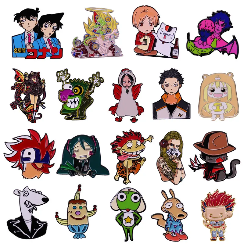 

90s Cute Cartoon Enamel Pins Brooch Anime Badges Lapel Pin for Backpacks Brooches vintage Fashion Jewelry Accessories Gifts