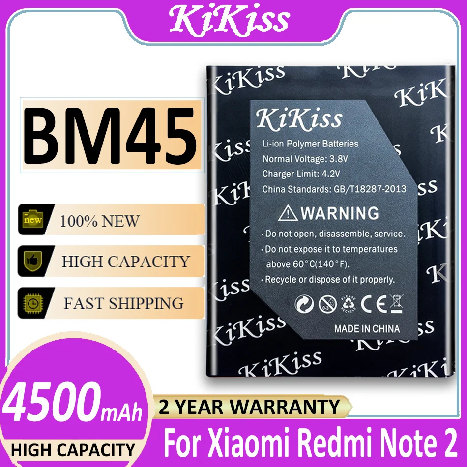 Original KiKiss Battery BM45 4500mAh For Xiaomi Redmi Note 2/For Xiao Mi Redmi Note2 Bateria + Tracking Number
Original KiKiss Battery BM45 4500mAh For Xiaomi Redmi Note 2/For Xiao Mi Redmi Note2 Bateria + Tracking Number