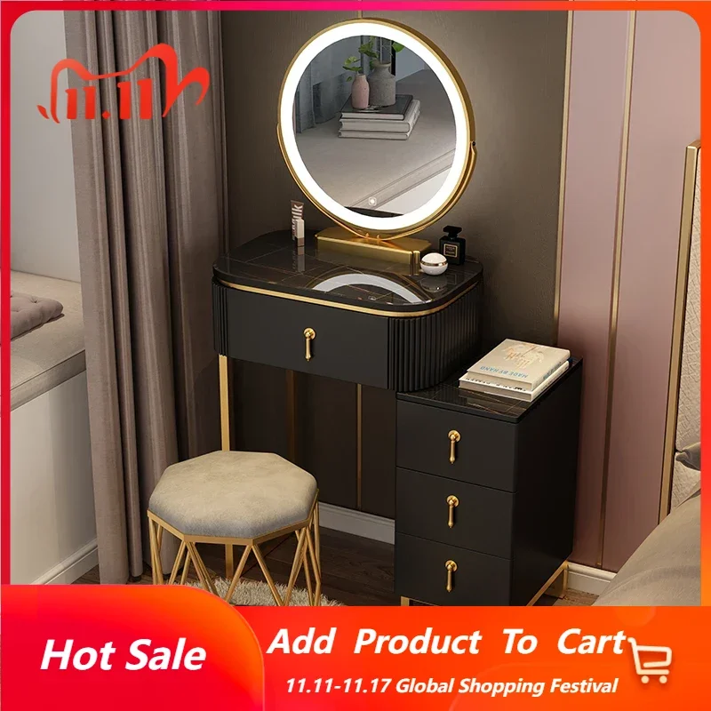 Bedroom Furniture Makeup Dressing Table with Mirrors Girl Bedroom Bedside Storage Cabinet Integrated Minimalist Makeup Vanity
Bedroom Furniture Makeup Dressing Table with Mirrors Girl Bedroom Bedside Storage Cabinet Integrated Minimalist Makeup Vanity