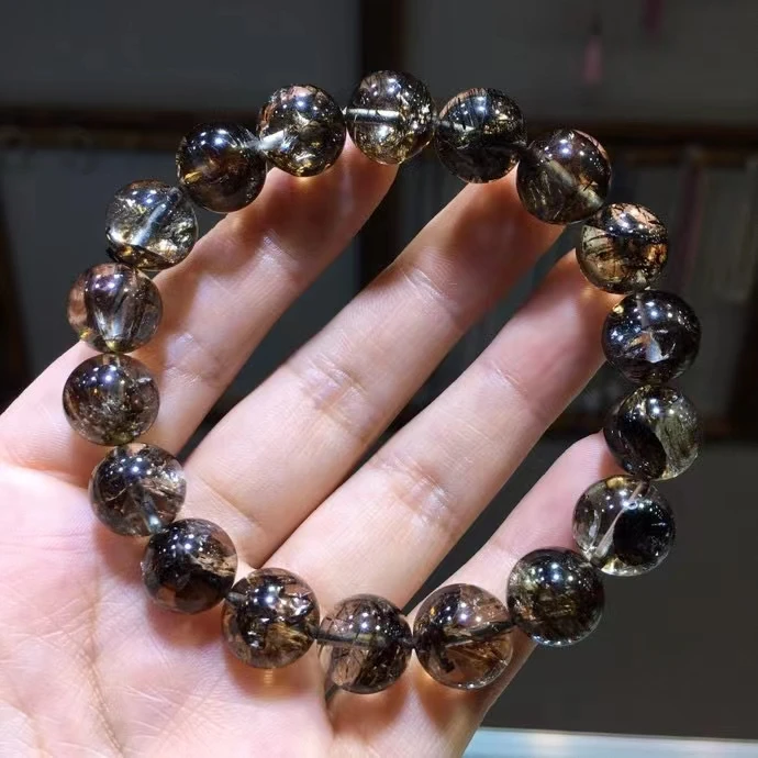 11mm Natural Herkimer Diamond Black Rutilated Quartz Bracelet Gemstone Clear Round Beads Woman Man Jewelry AAAAAAA
11mm Natural Herkimer Diamond Black Rutilated Quartz Bracelet Gemstone Clear Round Beads Woman Man Jewelry AAAAAAA