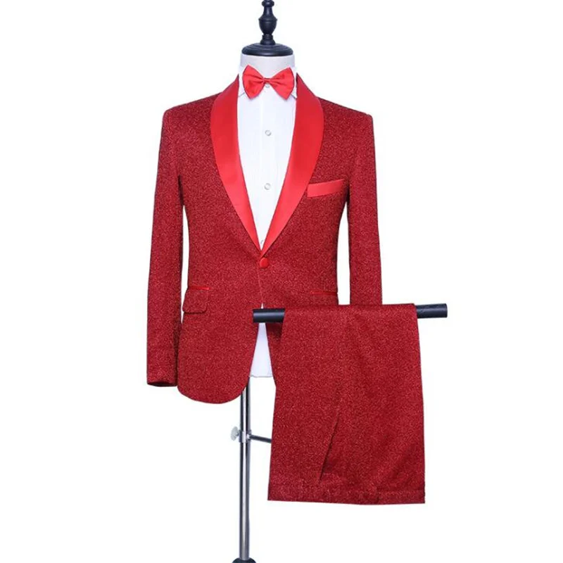 Red blazer men slim groom suit set with pants mens wedding suits costume singer star style dance stage clothing formal dress
Red blazer men slim groom suit set with pants mens wedding suits costume singer star style dance stage clothing formal dress