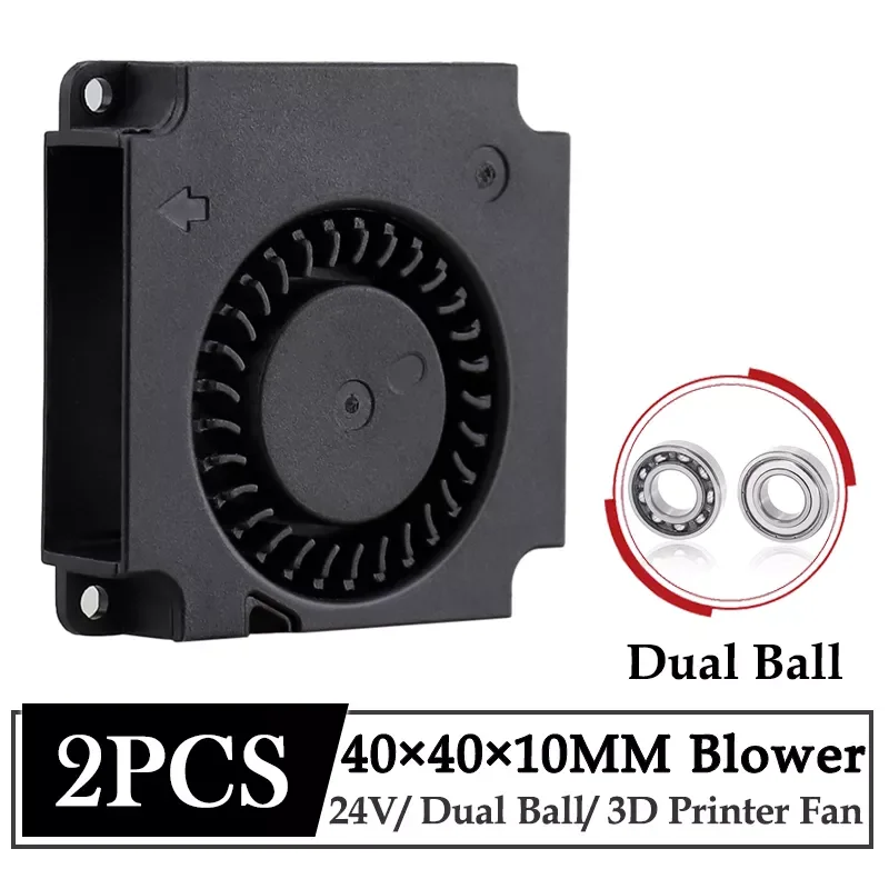 2Pcs Gdstime 40mm Turbo Blower DC 24V Dual Ball Brushless 3D Printer Fan Cooling Fan 40x10mm 4010 Printer Accessories Radiator
2Pcs Gdstime 40mm Turbo Blower DC 24V Dual Ball Brushless 3D Printer Fan Cooling Fan 40x10mm 4010 Printer Accessories Radiator