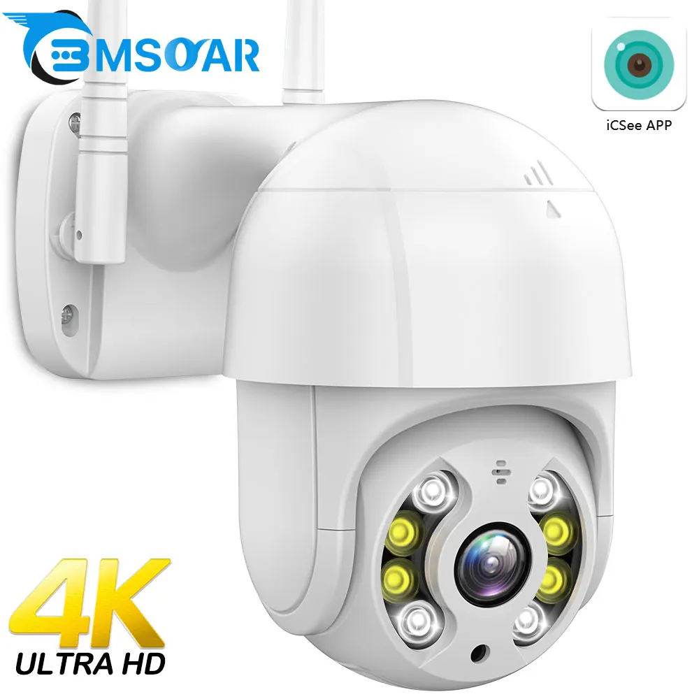 8MP 4K Wifi IP камера видеонаблюдения наружная беспроводная PTZ H.265 iCsee приложение 1080P 5MP