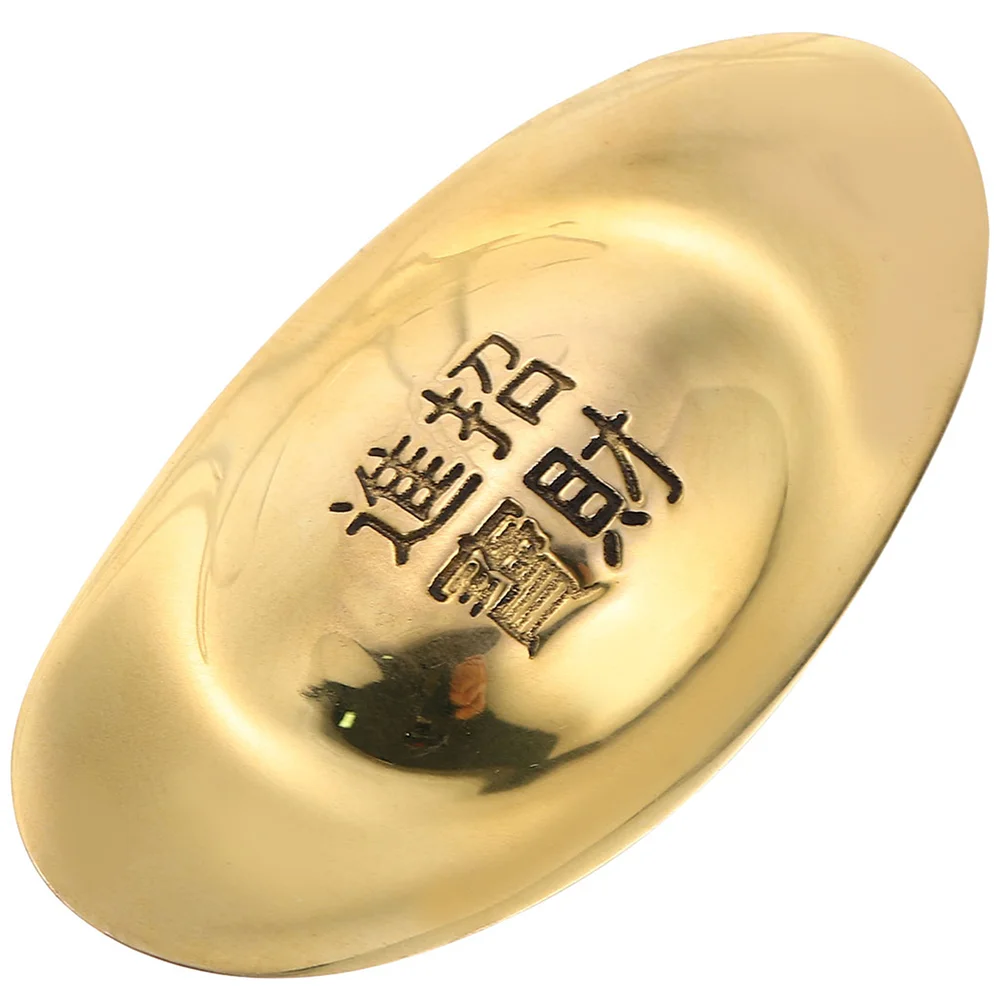 Gold Ingot Modeling Decor Chinese Fengshui Crafts Ornament Creative Desktop Statue Decorative Ingots Copper
Gold Ingot Modeling Decor Chinese Fengshui Crafts Ornament Creative Desktop Statue Decorative Ingots Copper