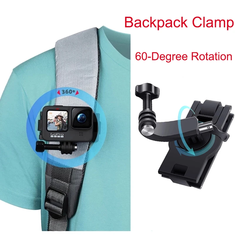 Фиксированный зажим для рюкзака для GoPro 11 10 9, зажим с поворотом на 60 градусов для Iphone 14 13 12 Pro Max DJI Osmo Action 3 2, аксессуары
Фиксированный зажим для рюкзака для GoPro 11 10 9, зажим с поворотом на 60 градусов для Iphone 14 13 12 Pro Max DJI Osmo Action 3 2, аксессуары