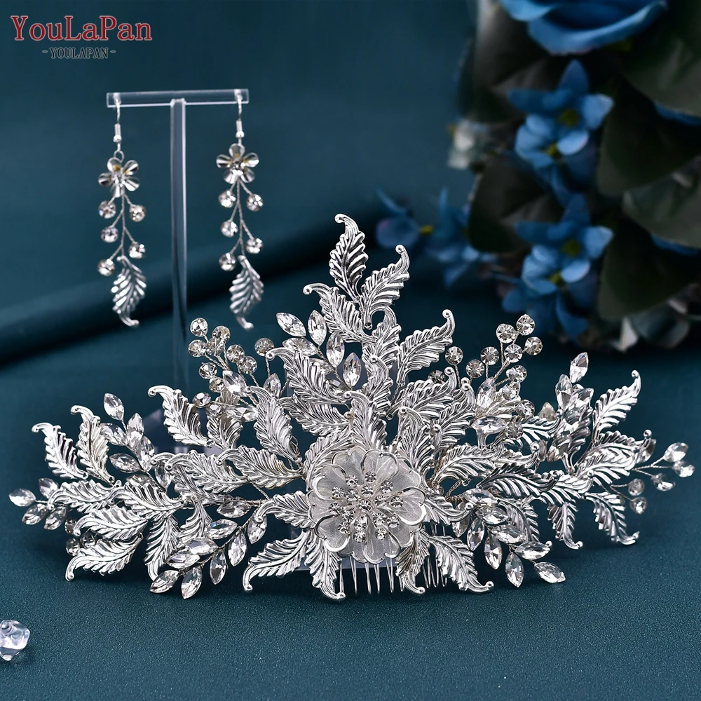 YouLaPan HP512 Wedding Crown Bridal Tiara with Comb Alloy Leaf Women Wedding Hair Accessories Jewelry Bride Headdress Earring
YouLaPan HP512 Wedding Crown Bridal Tiara with Comb Alloy Leaf Women Wedding Hair Accessories Jewelry Bride Headdress Earring