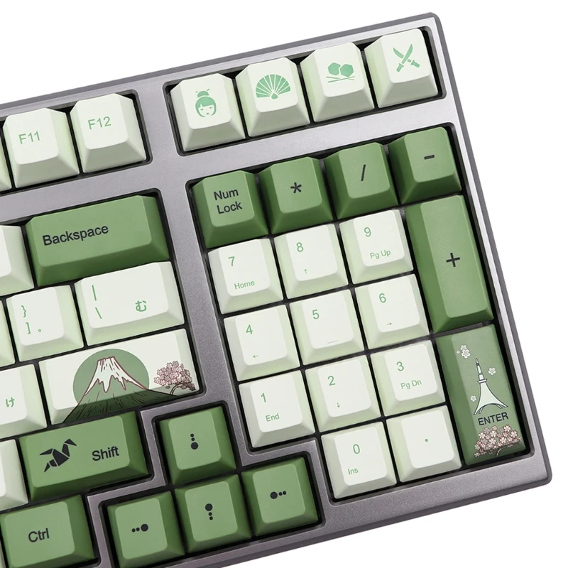 Stylish Matcha Keycap Set OEM Profile PBT Keycaps English 127-Key for Mechanical Keyboard Dye Subbed Japanese Element
Stylish Matcha Keycap Set OEM Profile PBT Keycaps English 127-Key for Mechanical Keyboard Dye Subbed Japanese Element