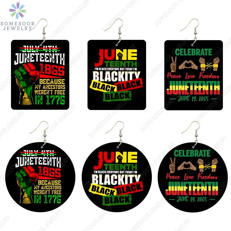 SOMESOOR Peace Love Freedom Americans Wooden Drop Earrings Celebrate Juneteenth Blacks Power Square Loops Women Ear Dangle Gifts
SOMESOOR Peace Love Freedom Americans Wooden Drop Earrings Celebrate Juneteenth Blacks Power Square Loops Women Ear Dangle Gifts