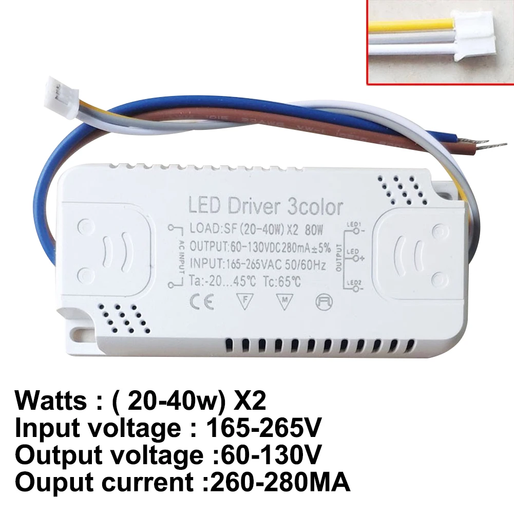 LED Driver 3color 8-24W 20-40W 30-50W 40-60W 40-60W Adapter For Power Supply Unit Lighting Unit Transformers For LED Lights
LED Driver 3color 8-24W 20-40W 30-50W 40-60W 40-60W Adapter For Power Supply Unit Lighting Unit Transformers For LED Lights