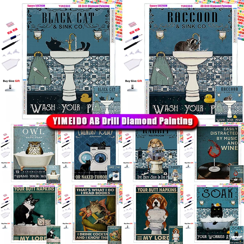 YIMEIDO Full Drill 5D DIY AB Diamond Painting Cartoon cat zipper bag Diamond Mosaic Embroidered animal Rhinestones Wall Art
YIMEIDO Full Drill 5D DIY AB Diamond Painting Cartoon cat zipper bag Diamond Mosaic Embroidered animal Rhinestones Wall Art