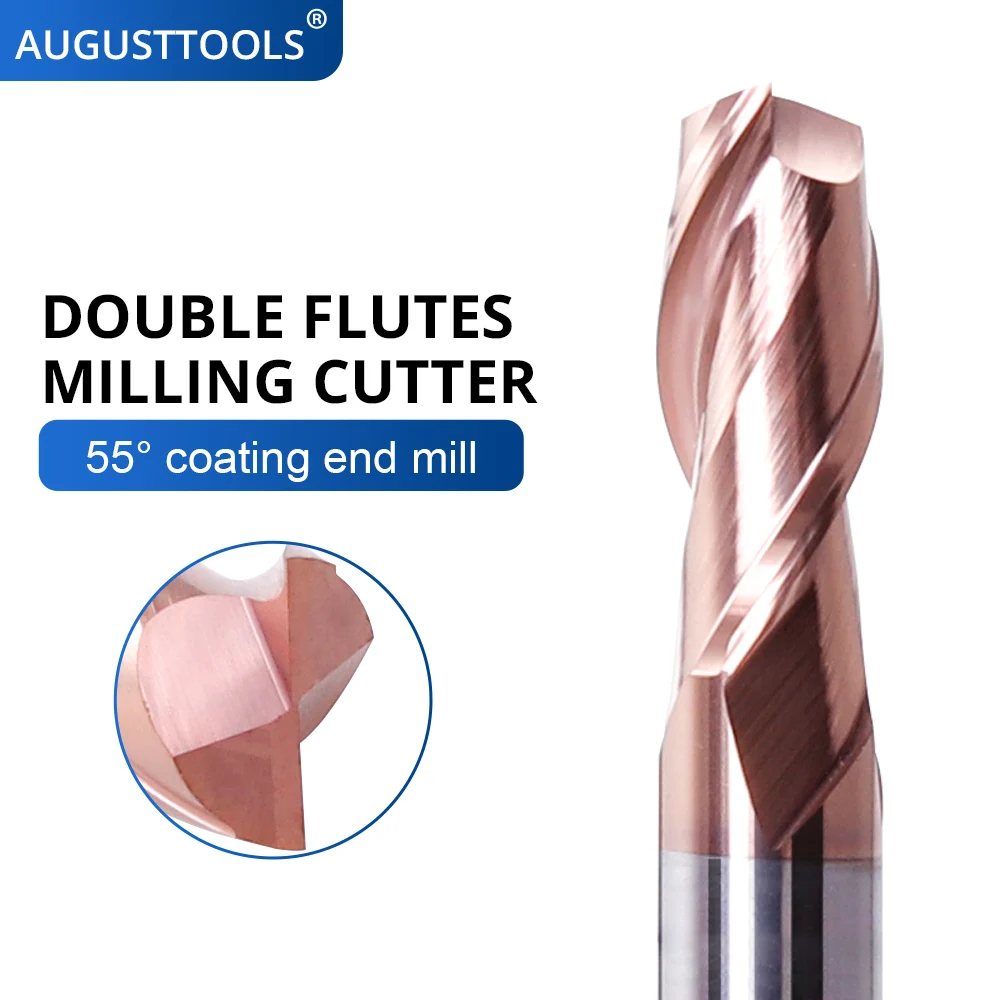Augusttools HRC55 Carbide End Mill 2Flutes Milling Cutter Tungsten Steel Router Bit Alloy Coating CNC Maching Cutting Tools
Augusttools HRC55 Carbide End Mill 2Flutes Milling Cutter Tungsten Steel Router Bit Alloy Coating CNC Maching Cutting Tools