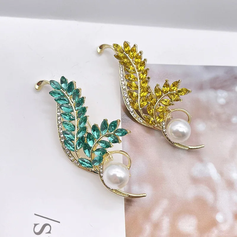 Autumn And Winter 2 Color Crystal Wheat Ear Brooch High-End Temperament Big Selling Pin Anti-Failure Silk Scarf Buckle Waist Pin
Autumn And Winter 2 Color Crystal Wheat Ear Brooch High-End Temperament Big Selling Pin Anti-Failure Silk Scarf Buckle Waist Pin