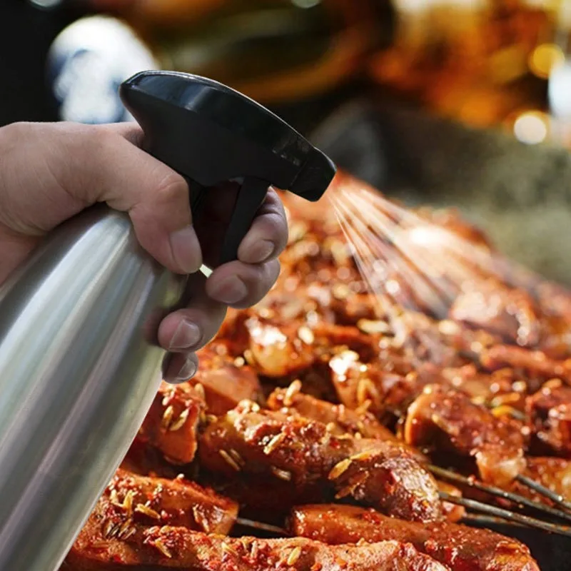 Stainless Steel Oil Spray Can Spray Oil Bottle Kitchen Utensil Oil Container Metal Outdoor Dinner Cooking Tools BBQ Supplies
Stainless Steel Oil Spray Can Spray Oil Bottle Kitchen Utensil Oil Container Metal Outdoor Dinner Cooking Tools BBQ Supplies