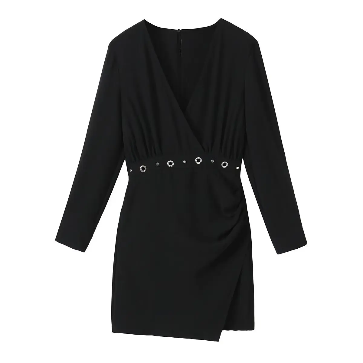 Women Autumn New Fashion Waist buttonhole decoration Slim V Neck Mini Dress Vintage Long Sleeve Female Dresses Vestidos Mujer
Women Autumn New Fashion Waist buttonhole decoration Slim V Neck Mini Dress Vintage Long Sleeve Female Dresses Vestidos Mujer