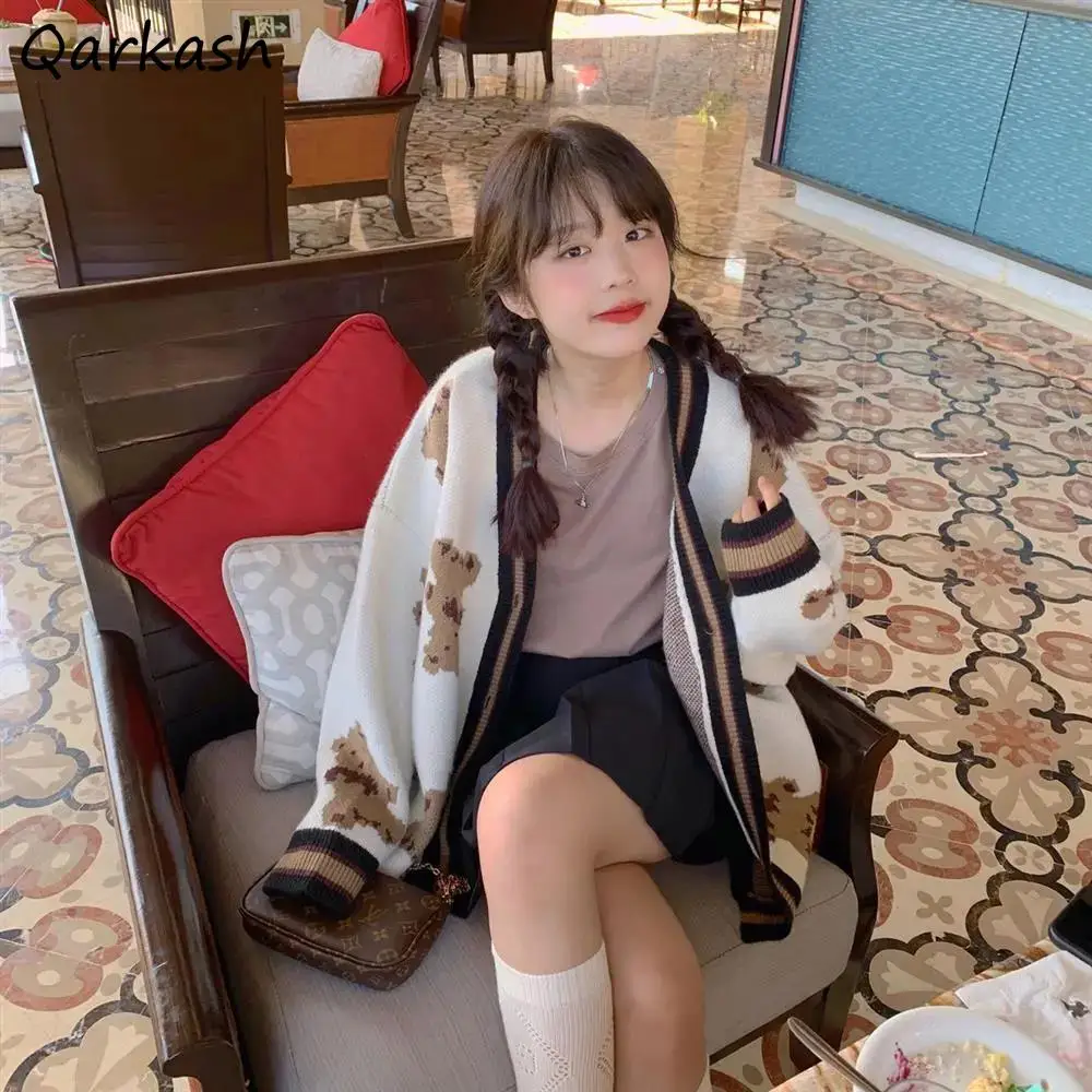 Lovely Cardigan Women Bear Printed Soft Knitwear Sweet Students All-match Autumn Trendy Ulzzang Females Sweaters Casual Stretchy
Lovely Cardigan Women Bear Printed Soft Knitwear Sweet Students All-match Autumn Trendy Ulzzang Females Sweaters Casual Stretchy
