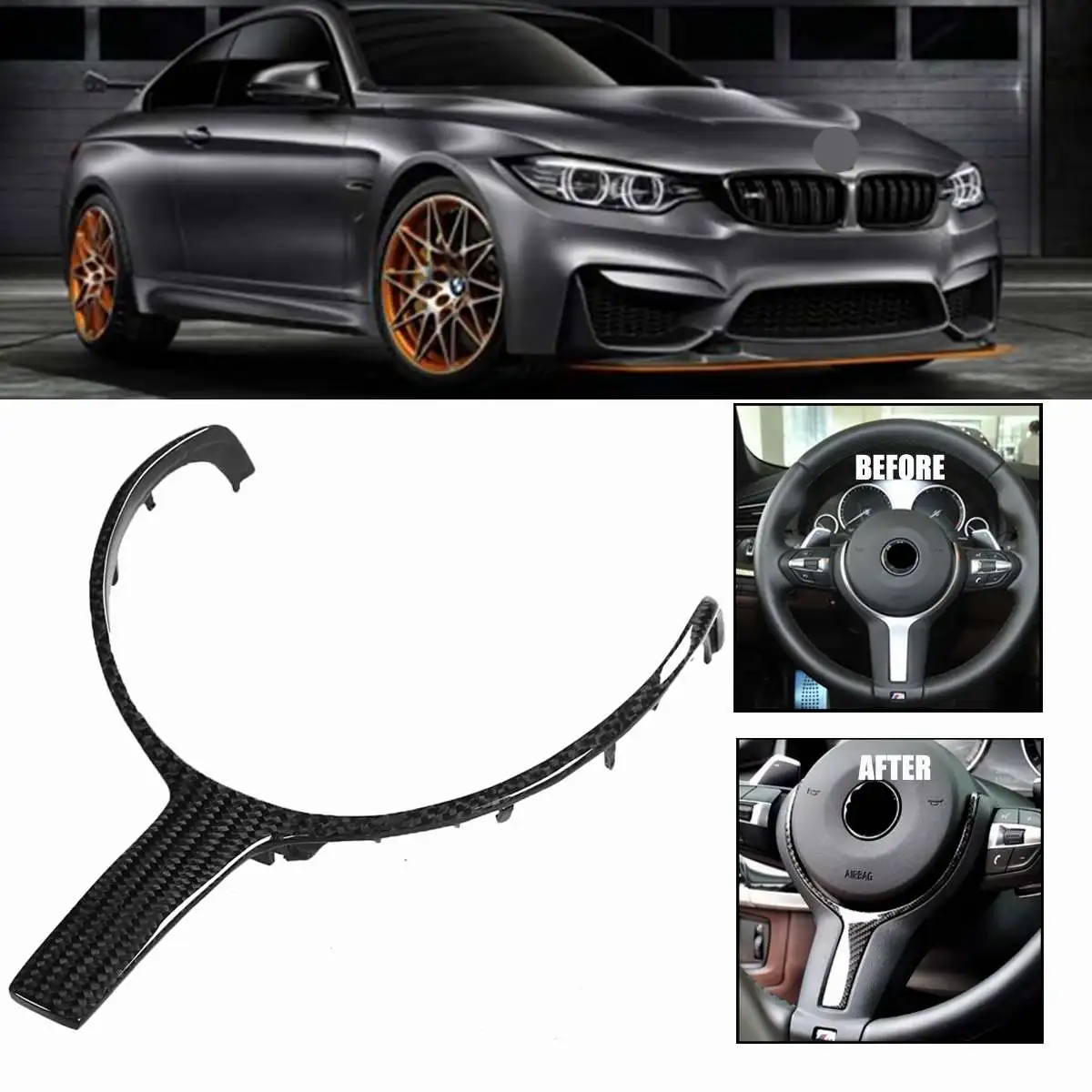 Car Carbon Fiber Steering Wheel Trim M-sport For BMW F20 F22 F30 F31 F32 F33 F36 F10 F06 F12 F13 F15 F16 Steering Wheels Sticker
Car Carbon Fiber Steering Wheel Trim M-sport For BMW F20 F22 F30 F31 F32 F33 F36 F10 F06 F12 F13 F15 F16 Steering Wheels Sticker