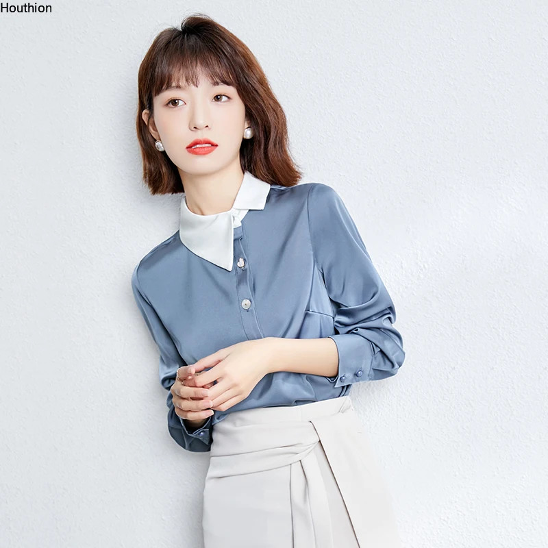 Chiffon Women's Blouses New Casual Fashion Long Sleeve Top Solid Shirt Spring Female Clothing
Chiffon Women's Blouses New Casual Fashion Long Sleeve Top Solid Shirt Spring Female Clothing